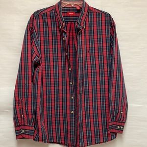 ✨HP✨Menswear- IZOD Plaid Dress Shirt XL